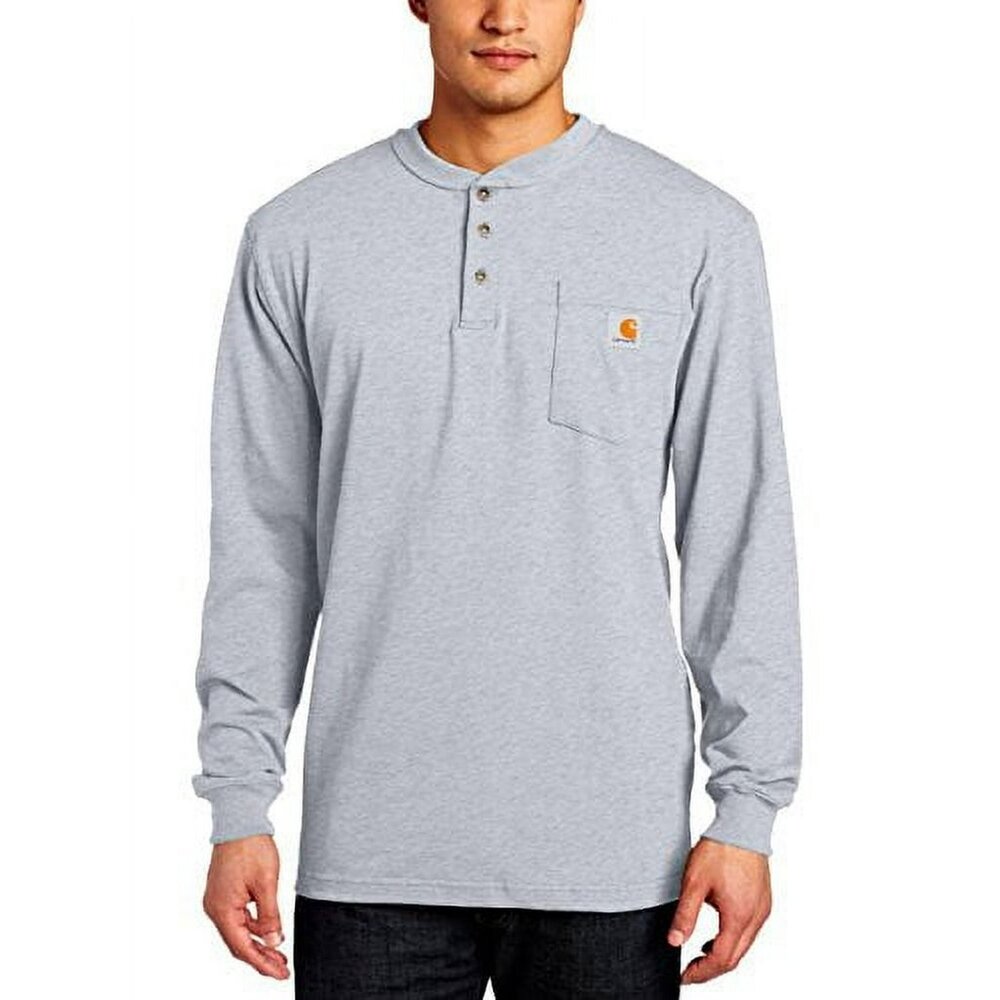 BNWT Carhartt Gray Long Sleeve Henley Shirt